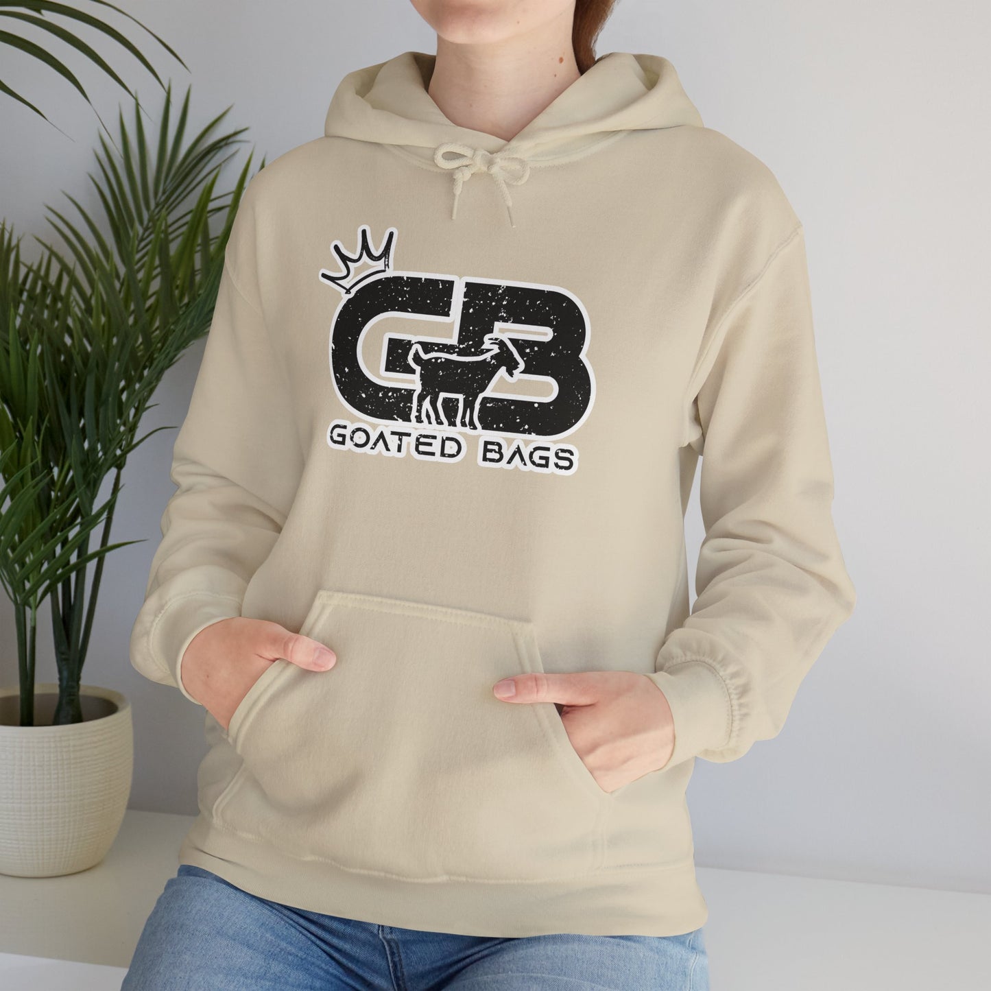 Goated Unisex Heavy Blend™ Hooded Sweatshirt (MANY COLORS) - Black Logo