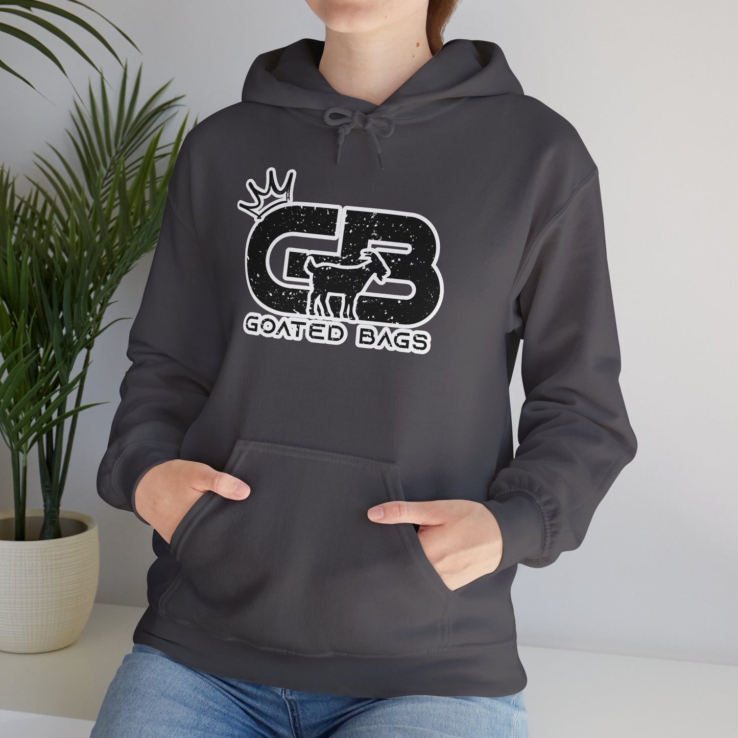 Goated Unisex Heavy Blend™ Hooded Sweatshirt (MANY COLORS) - Black Logo