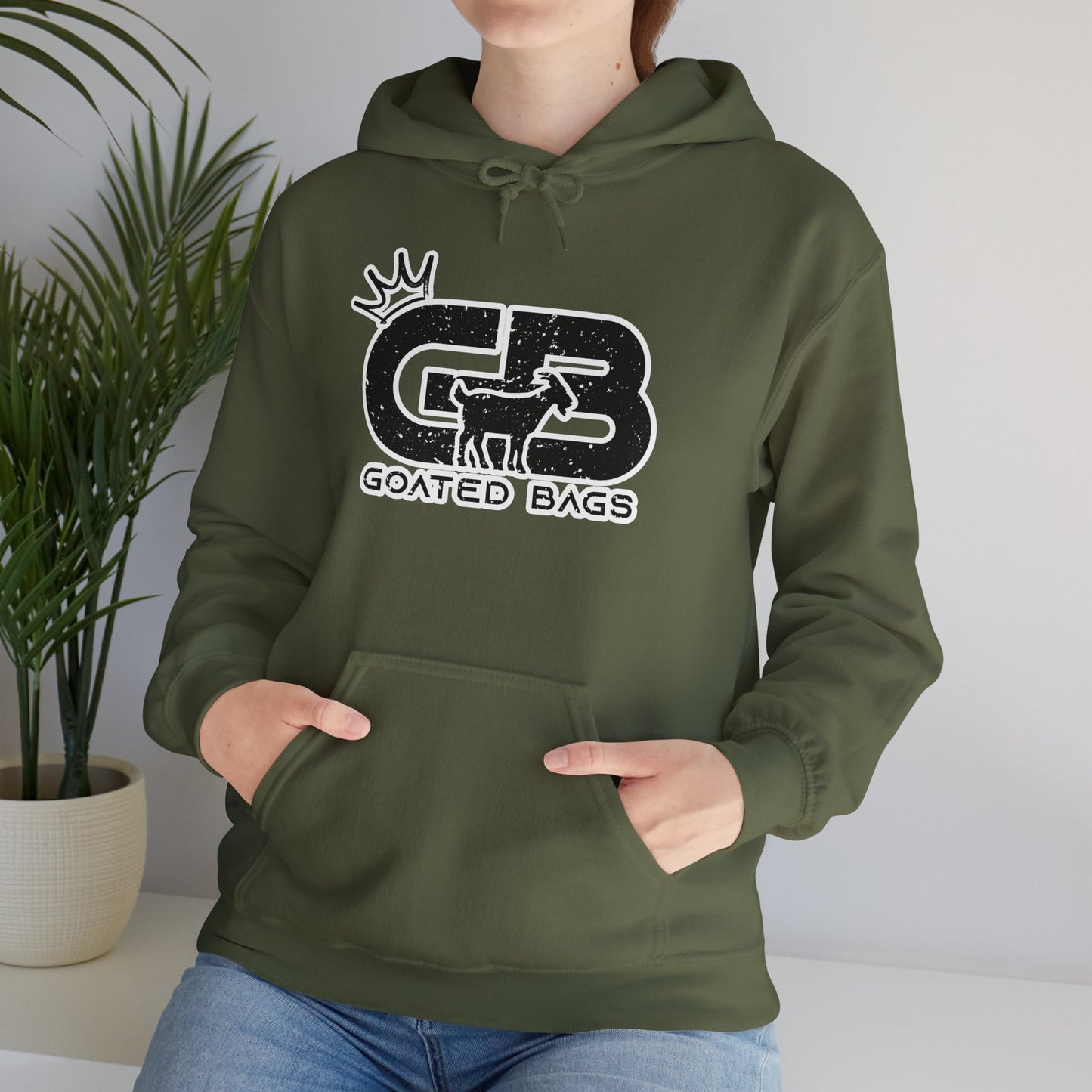 Goated Unisex Heavy Blend™ Hooded Sweatshirt (MANY COLORS) - Black Logo