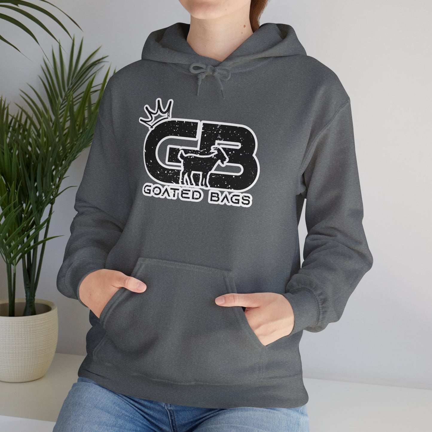 Goated Unisex Heavy Blend™ Hooded Sweatshirt (MANY COLORS) - Black Logo