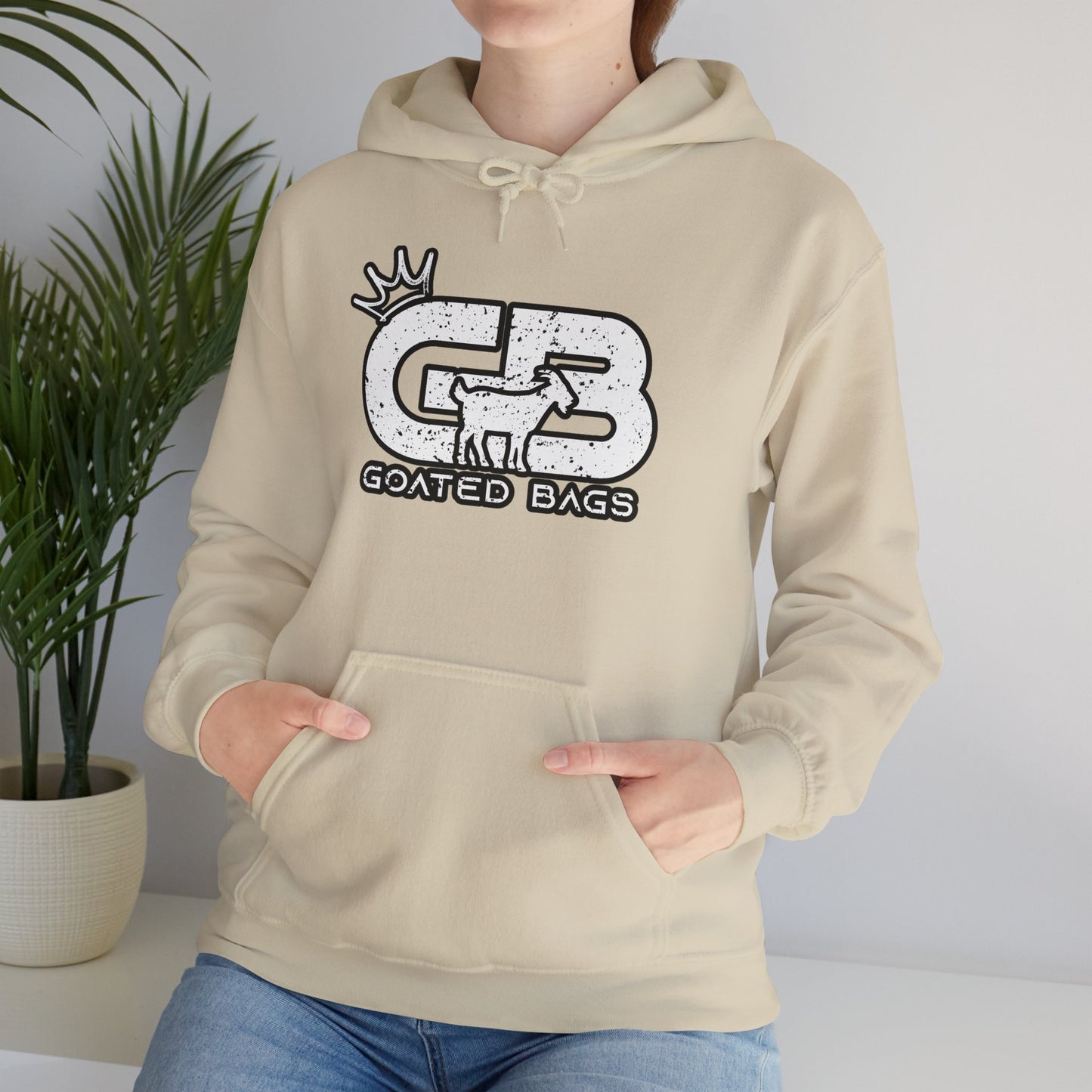 Goated Unisex Heavy Blend™ Hooded Sweatshirt (MANY COLORS) - White Logo